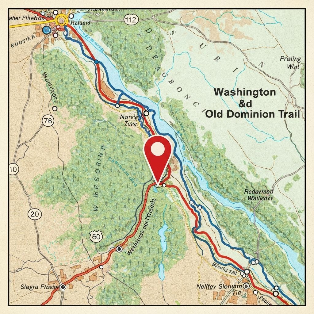 W&OD Trail location map